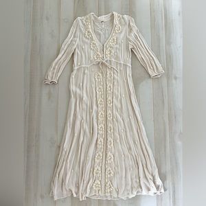 Free People Embroidered Fable Midi Dress